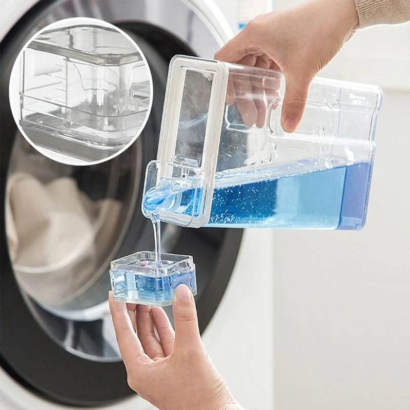 G6KF Laundry Powder Container Detergent Bin Dispenser for Liquid Detergent Fabric Softener