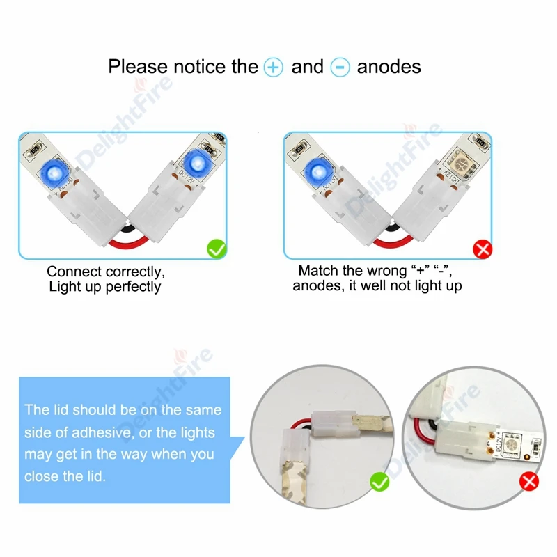 I/L Shape 2 Pin Strip Connector 3/4Pin 8/10mm Angle Adjustable Connectors For 3528 5050 RGB LED Strip Lights 90 Degree Corner