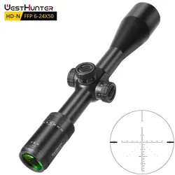 WestHunter HD-N 6-24x50 FFP Scope First Focal Plane Hunting Riflescope Side Parallax Wheel Lock Reset Tactical Optical Sights