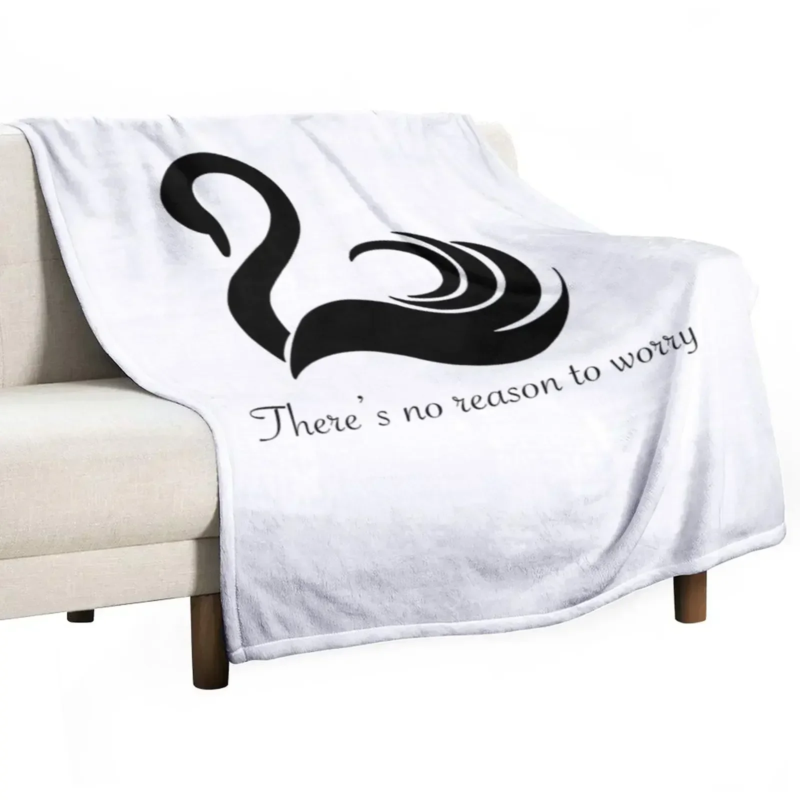 There's No Reason To Worry Quote Throw Blanket warm winter Fashion Sofas Winter beds Blankets