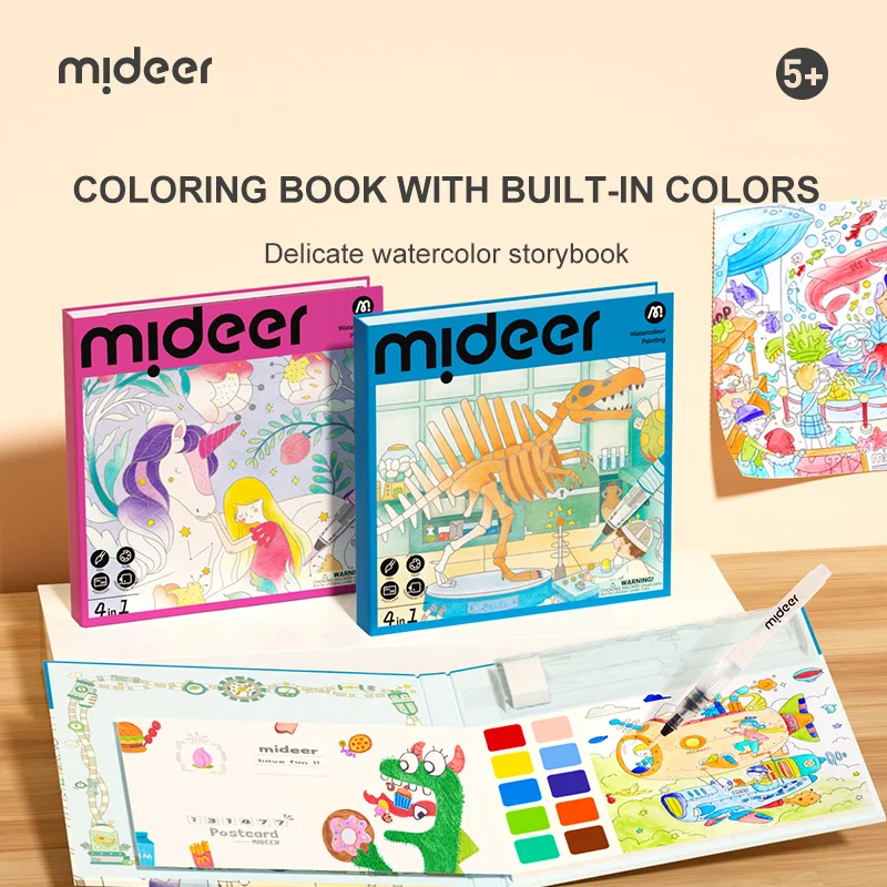 Mideer Watercolour Painting Wonderland Expedition and Fairy Dreams for Children's Gif Christmas New Year and Birthday Toys