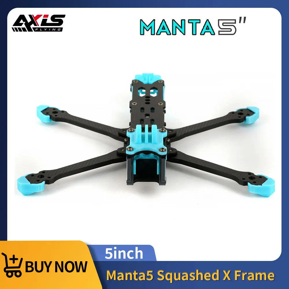 Axisflying Manta5 5 pouces FPV cadre Kits écrasé X 238mm empattement 5mm épaisseur de bras pour RC quadrirotor Freestyle Drone pièces