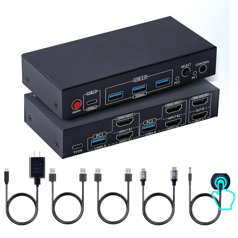 Kvm Switch 2 Monito… - image