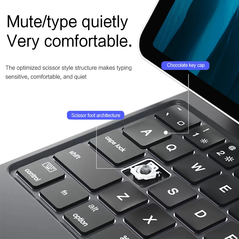 Imagem -04 - Smart Touchpad Magic Keyboard com Luz de Fundo Capa para Samsung Galaxy Tab s7 s8 s9 fe 11 T870 X700 X710 Sm-x510 10.9