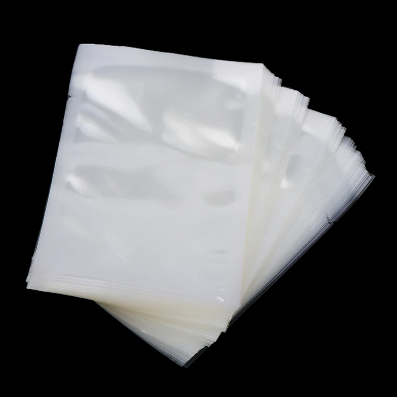 100 Pcs Thickened Nylon Glossy Transparent Food Bags ,Vacuum Compression Seal Packaging Bags