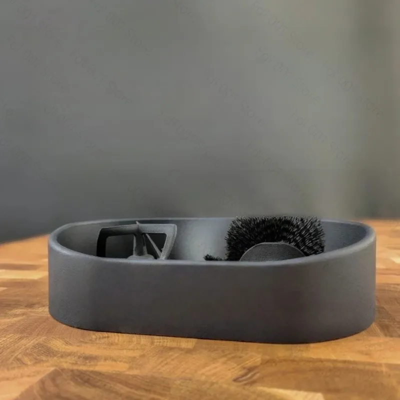 NEW-Coffee Portafilter Cleaning Kit, Espresso Portafilter Holder With Grounds Catcher & Cleaning Brush For 51/53/58Mm