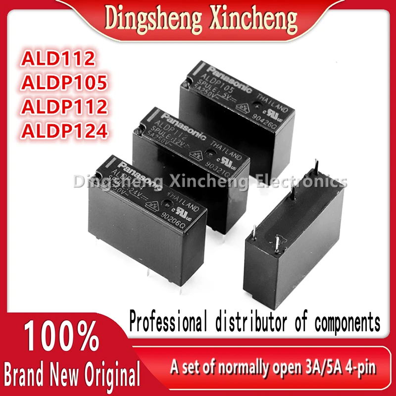 1pcs New Original relay ALD112 ALDP105 ALDP112 ALDP124 5A 250V 4PIN 5V 12V 24V Power Relays Replaceable G5NB-1A-E HF46F-024-HS1