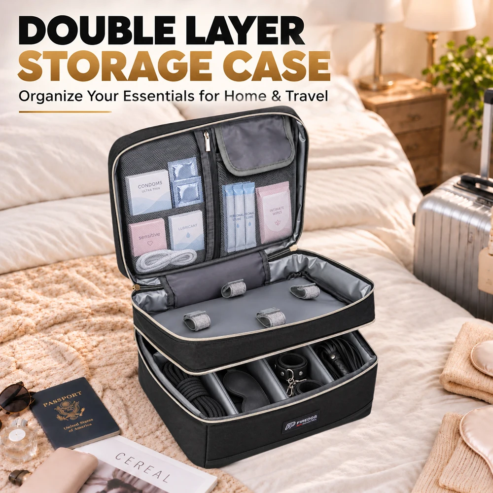 Discreet Bag for Toys, Private Toy Storage Box with Lock for Adult, Lockable Zipper, Personal Organizer for Men and Women