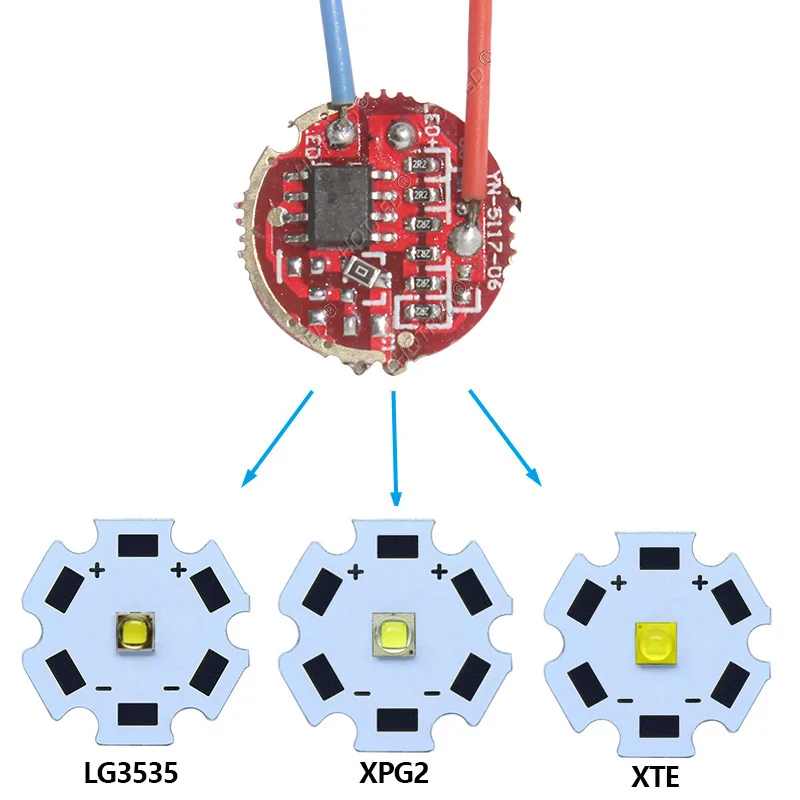 LED 5 واط LG3535 XPG2 XTE XPG3 الباردة محايد دافئ أبيض 5050 UV رقاقة الخرز + الشعلة مصباح يدوي سائق الحالي DC3.7V 3 فولت 4.2 فولت 17 مللي متر 20 مللي متر #6