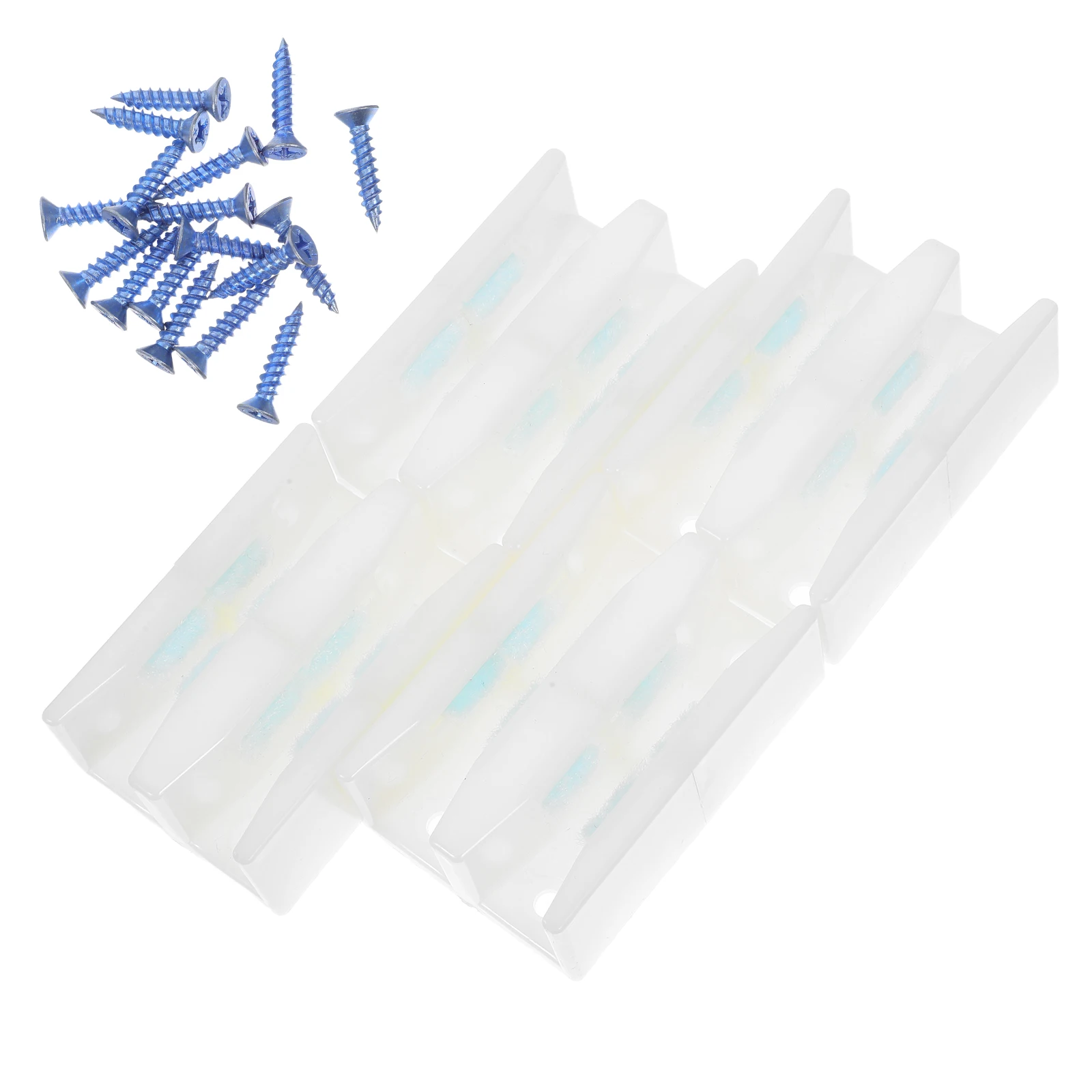 

4 Sets White Plastic Shower Door Guides for Sliding Doors 16 ScrewsGlass door guide Track Hardware Accessories