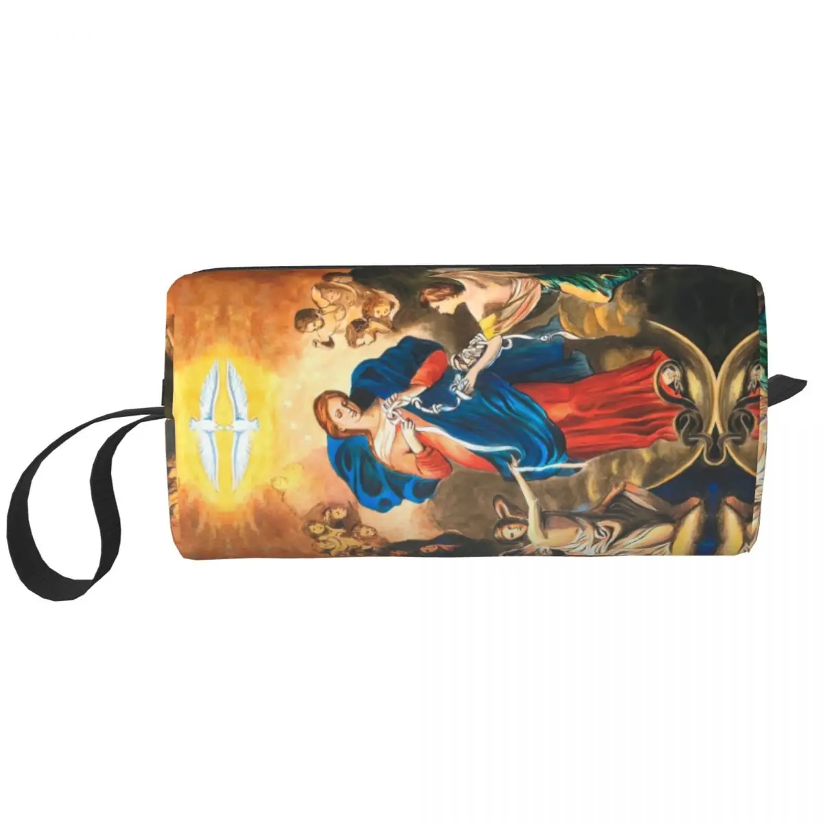 Neceser personalizado Mary Undoer Of Knots para mujer, estuche de maquillaje católico de Nuestra Señora de la Virgen María, bolsas de aseo para almacenamiento de belleza