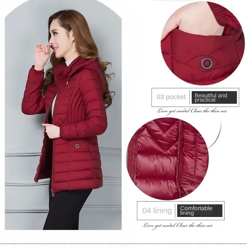 Imagem -06 - Parkas Curtas e Finas com Capuz Feminino com Bolso Jaqueta Casual Quente Estilo Coreano Roupas de Algodão Cabolsa Grande Novo Inverno