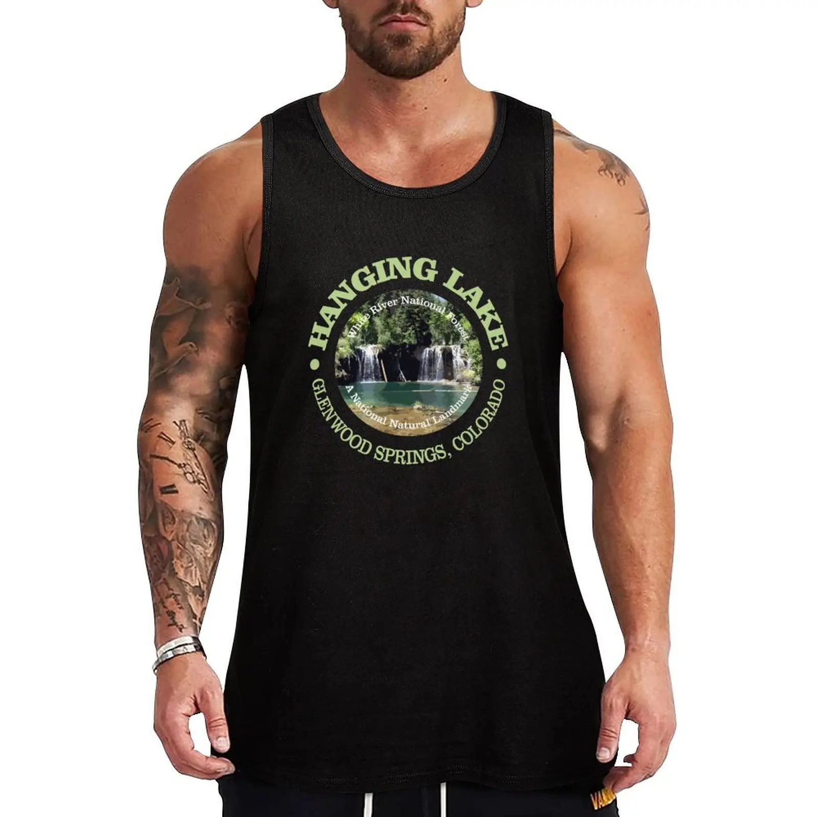 Camiseta sin mangas Hanging Lake (OBP) para fitness y entrenamiento, transpirable y de ajuste muscular