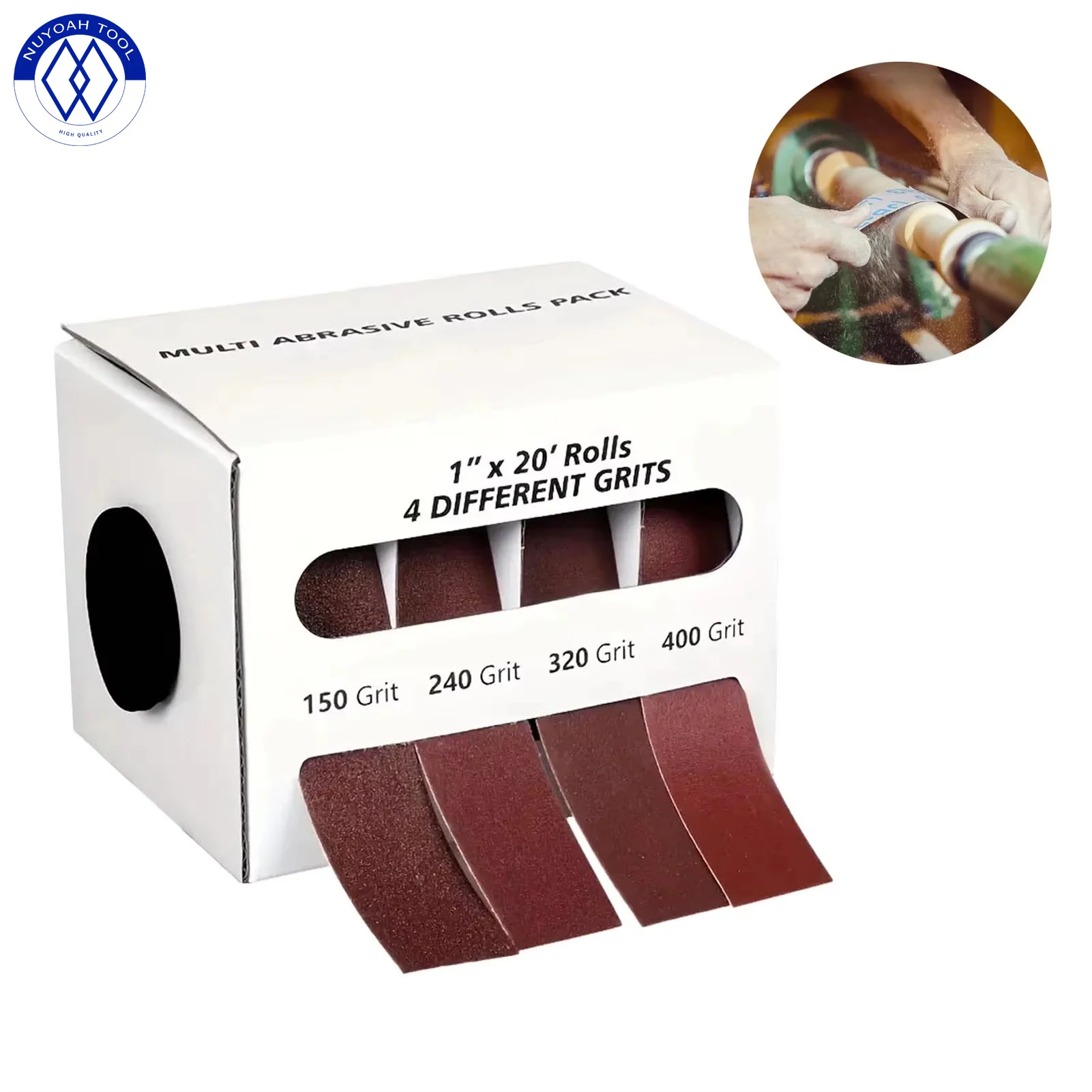 

Assorted Abrasive Sandpaper Rolls Handy Dispenser Design Convenient and Efficient Tool Suitable for Metal Polishing Painted