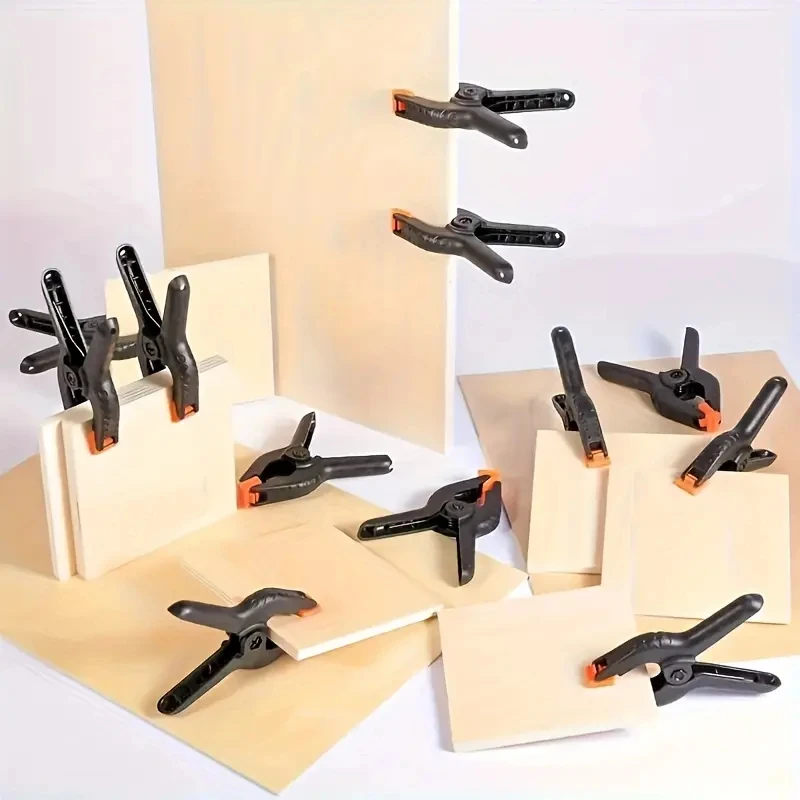 10pcs 4-Inch A-clip Woodworking Spring Clip Photography Background Cloth Plastic Nylon Clamps Fixed Clip Carpentry Tools