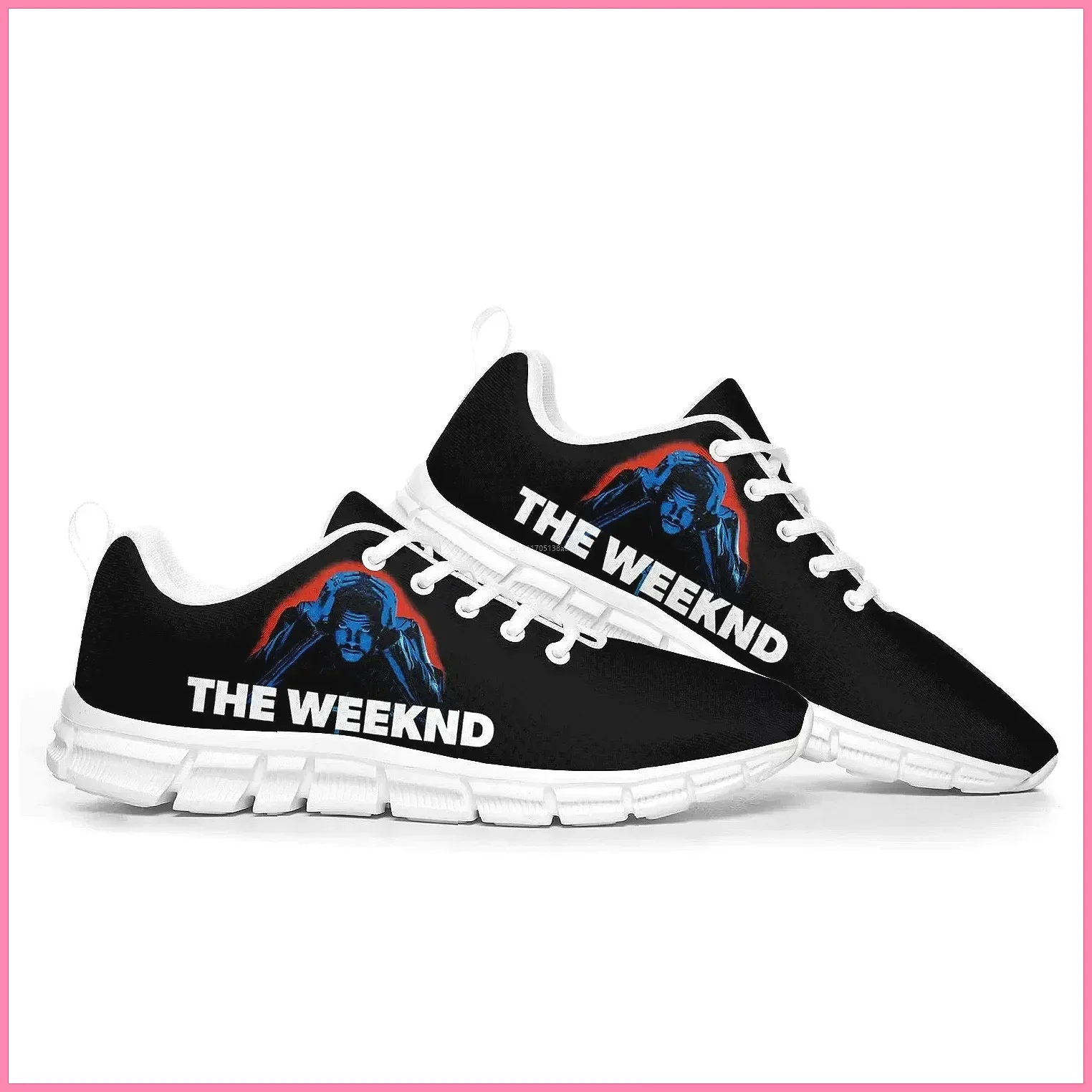 The Weeknd Custom Sneakers for Men & Women, White High-Top Lace-Up Sports Shoes for Couples