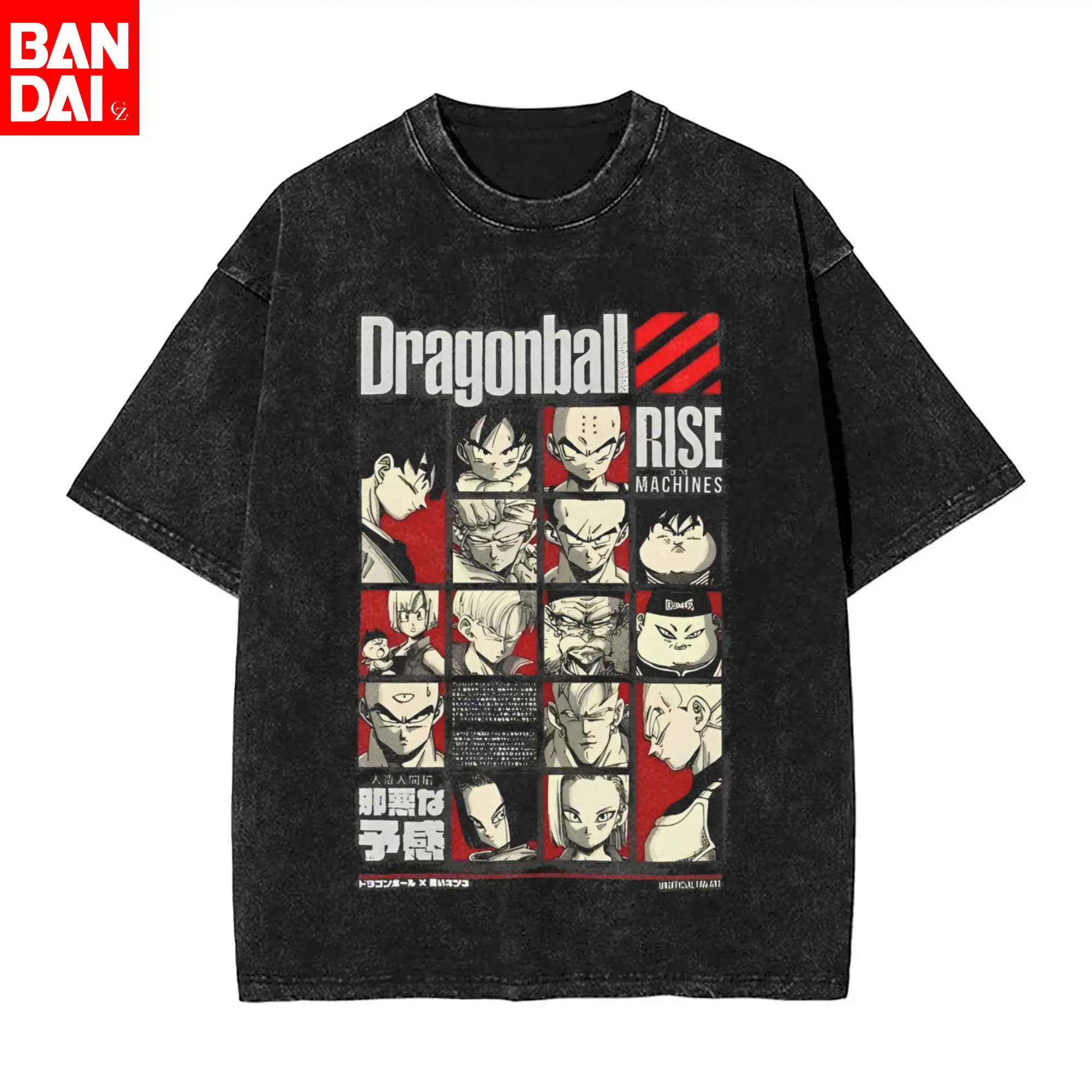 

Футболка мужская оверсайз с графическим принтом Аниме Dragon Ball Z Гоку, винтажная, черная, с эффектом потертости, в стиле Харадзюку, уличная одежда, с коротким рукавом, 2026