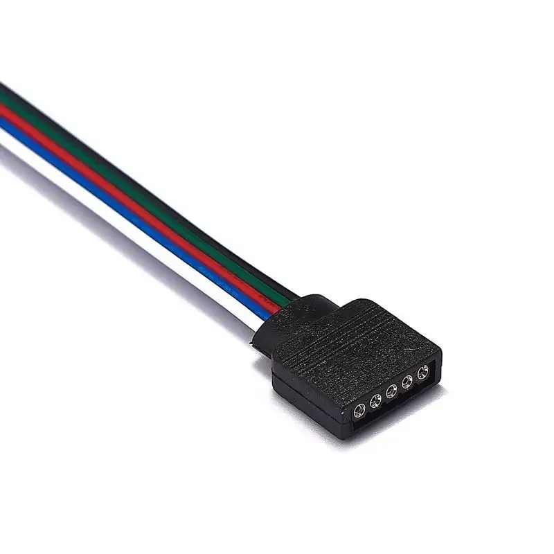 10/12mm 5 Pin RGBW LED Strip Connector Cable 5050 RGB Female Male Connector Electric Wires Fore 3528 RGBWW LED Strip Lights