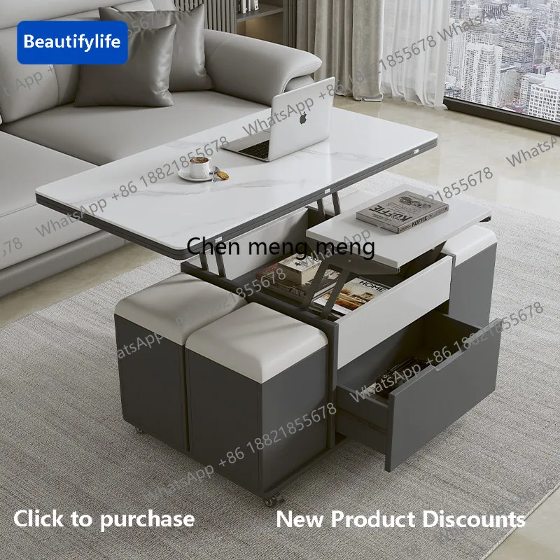 

A56 Gray Style Coffee Table Multifunctional Designer Space Luxury Coffee Table Modern Minimalist Meuble Salon Living Room Furnit