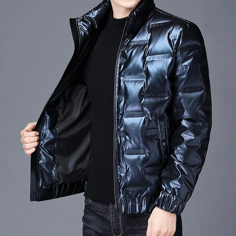 Youth Down Jacket New Mens Coat Trendy Casual Male Clothing Glossy Thickened 90% White Duck