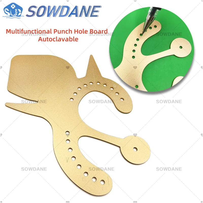 

1pc New Dental Rubber Dam Punch Hole Positioning Board Multifunctional Barrier Template Rubber Dam Template Tool Lab Instrument
