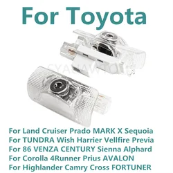 LED Car Ghost Shadow Door Welcome Lights Bulb Accessories For Toyota Prado 150 Highlander XU50 XU70 4Runner AVALON MARK X VENZA