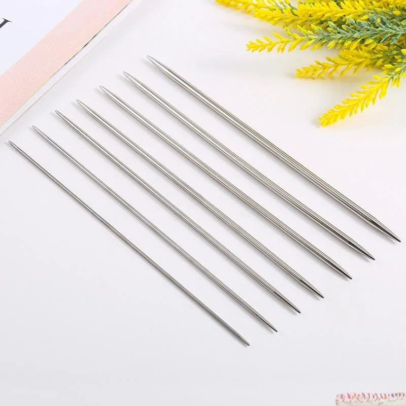 

Durable Hand Knitting Gloves for Yarn Steel Needle Sweater Needle Manual Weaving Scarf Needle 5cm Rod Needle Woo...