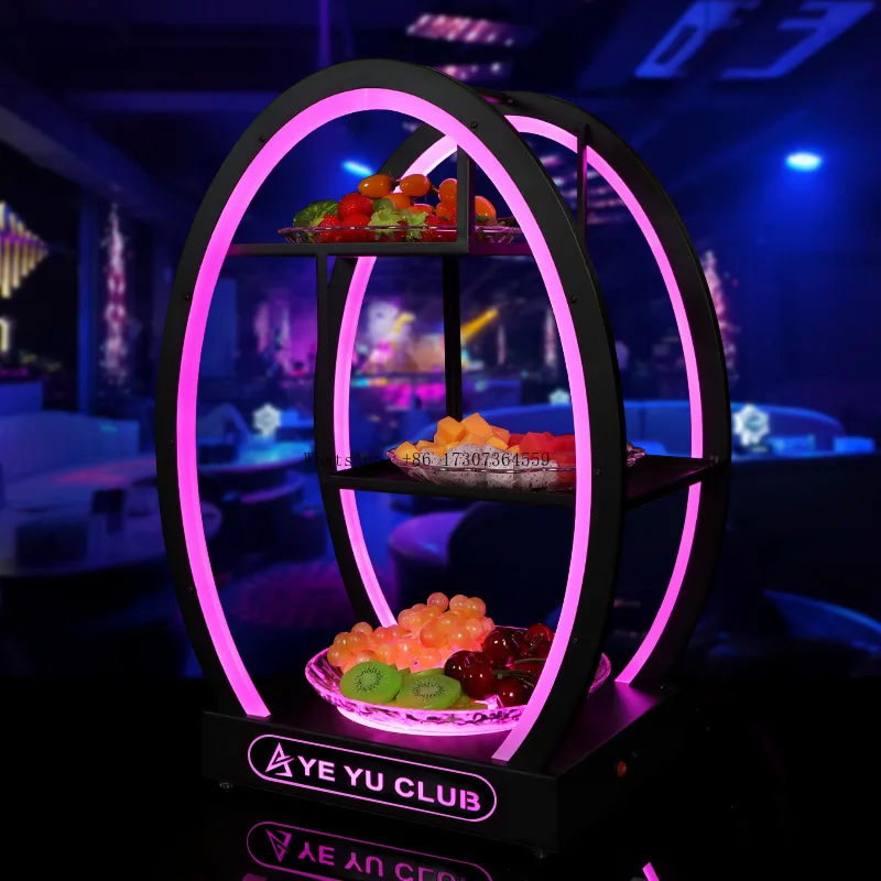 

Bar luminous fruit plate led snack plate creative multi-layer snack fruit platter egg-shaped snack plate KTV fruit plate