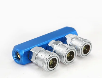 Pneumatic Multi-channel Manifold Base, Multi-port Air Circuit Distributor Splitter Block for Pneumatic Air Route Distribution