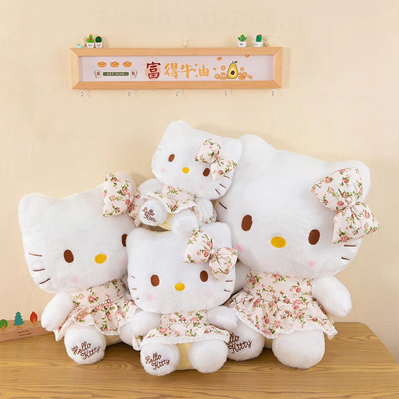 

Sanrio Kawaii мультфильм KT Cat плюшевая игрушка Hello Kitty мягкая кукла милое наполненное животное для детей подарок на день рождения и Рождество мягкий сон