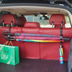 Crochet de siège arrière de voiture multifonction, 2 pièces, support de parapluie, organisateur intérieur de rangement de siège arrière