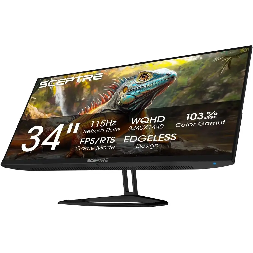 

New! 34-inch Prime Monitor 3440 x 1440 up to 115Hz 103% sRGB DisplayPort HDMI Build-in Speakers, hine Black 2026 (E345W Series)