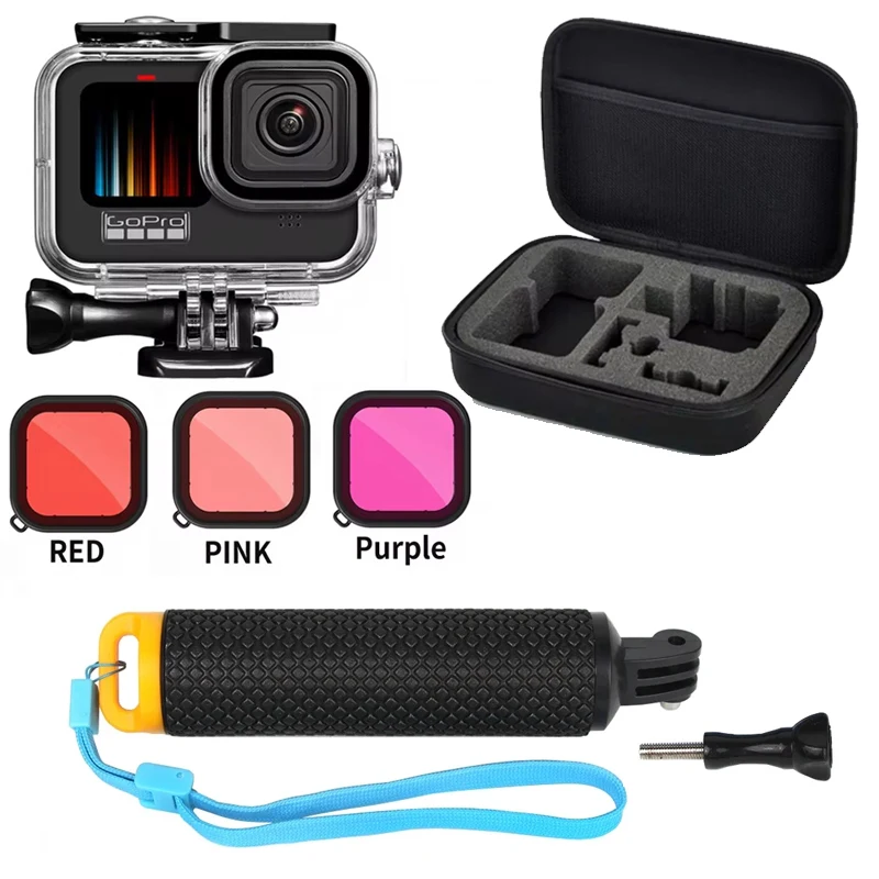 

Housing Case For GoPro Hero 12 11 10 9 Black Case Waterproof Housing Diving Protective Underwater 40M Dive Cover Accessories