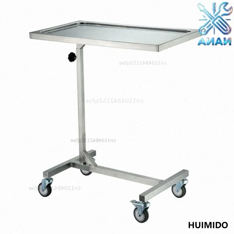 High-Quality Pet Clinic Carrier Stainless Steel Medical Trolley Vet Hospital Operation Trolley Cart Stainless Steel Vet