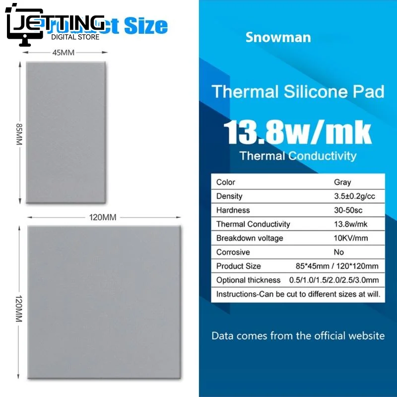 

1Pcs Heat Dissipation Silicone Pad CPU/GPU Graphics Card Motherboard High-performance Thermal Pad