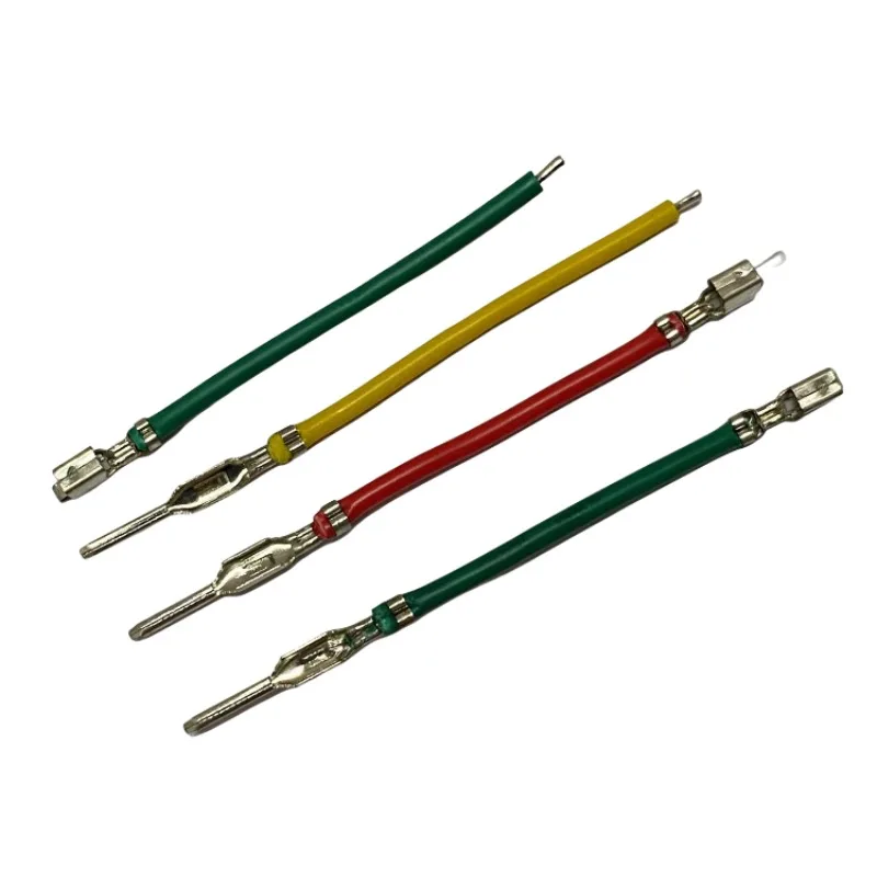100pcs VH 3.96mm Pitch Electronic Wire Single /Double Head Terminal Crimp 10/15/ 20/30cm 500mm Without Housing 22AWG Harness