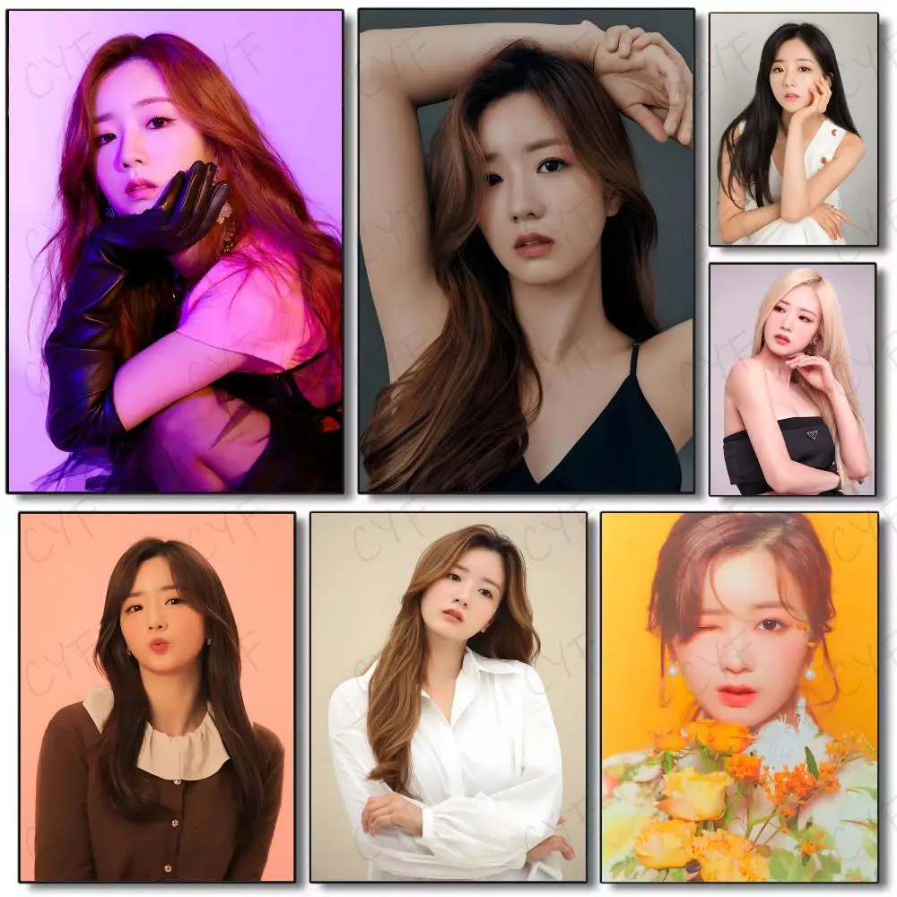 kpop idol canvas Yoon Bo Mi Poster Painting Wall Art Mural for Living Room Home Decor and Gifts