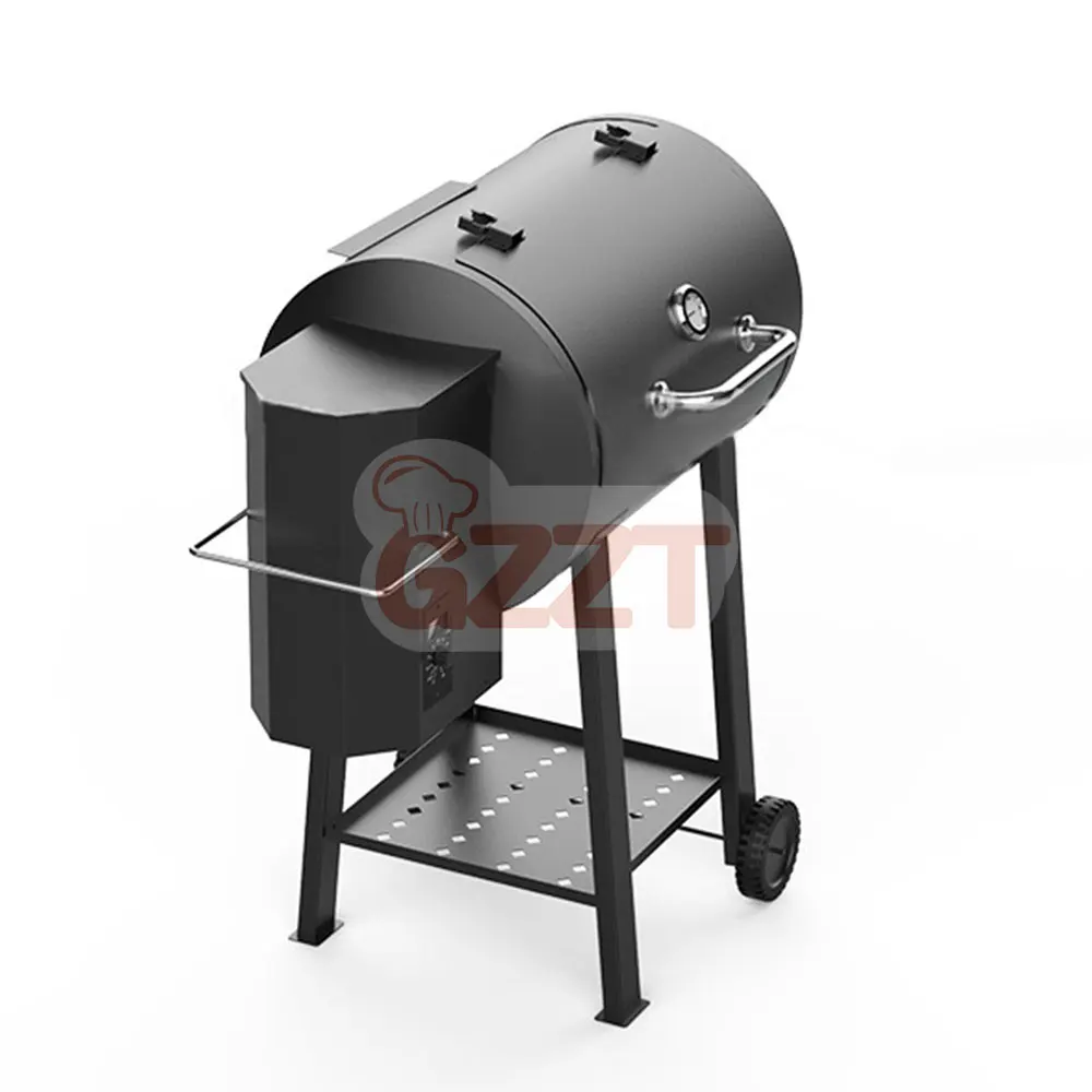 New Upgrade Outdoor Backyard Large Cooking Area Wood Pellet Grills Party Barbecue Machine With Trolley Kitchen Bbq Accessories