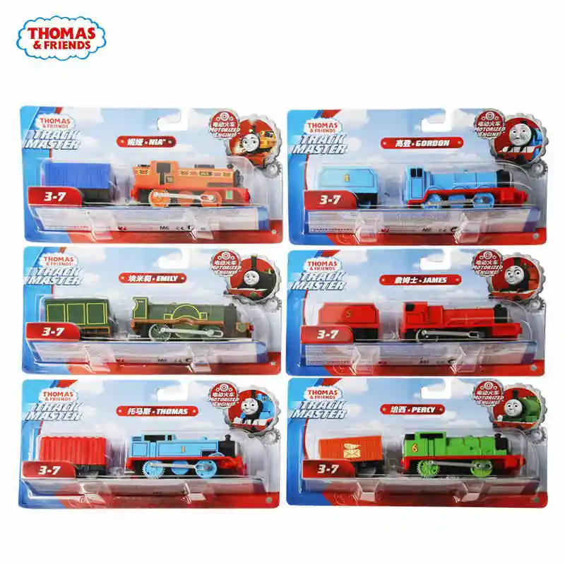 Original Electric Thomas and Friends 1:43 Diecast Track Master Trains Motor Metal Model Car Battery Material Kids Toy Brinquedo