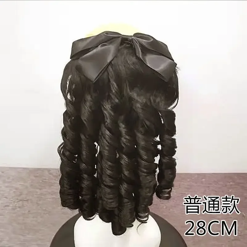 Peruca de renda, nova peruca de onda romana, cabelo encaracolado retrô em espiral, senhora com pente inserido rabo de cavalo onda