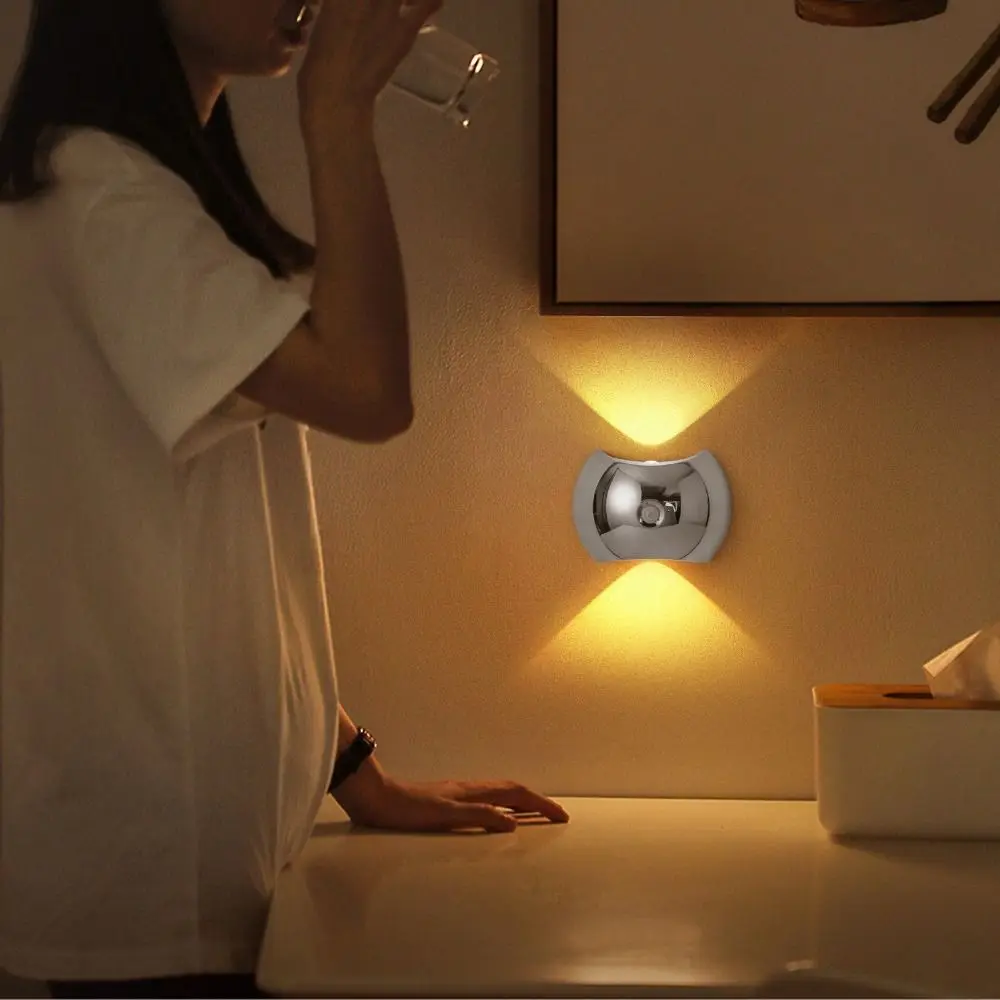 

No Drill LED Motion Sensor Wall Light Rechargeable Waterproof Infrared Sensor Wall Lamp Auto On/Off Magnetic Smart Wall Lamp