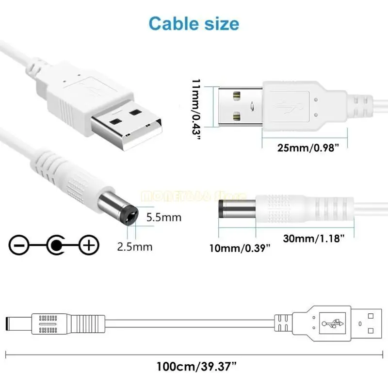 Bộ cáp nguồn USB sang DC5V tất cả trong một F62C dành cho đèn LED, máy ảnh, v.v.