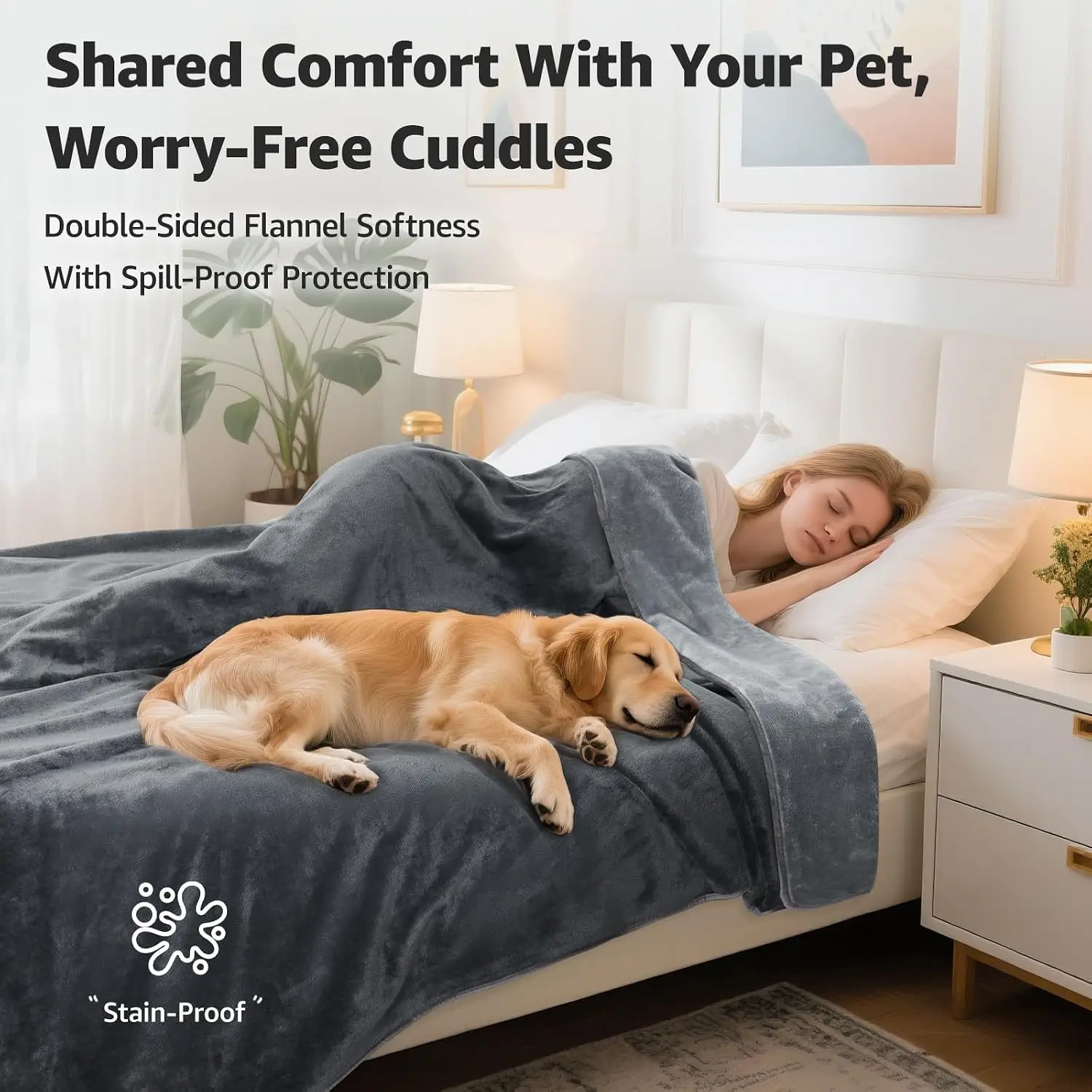 Soft Luxury Flannel Waterproof Bed Blanket Couple Adult Kids Throw Waterproof Pet Blanket  Anti Fouling Bedsheet Sofa Blanket