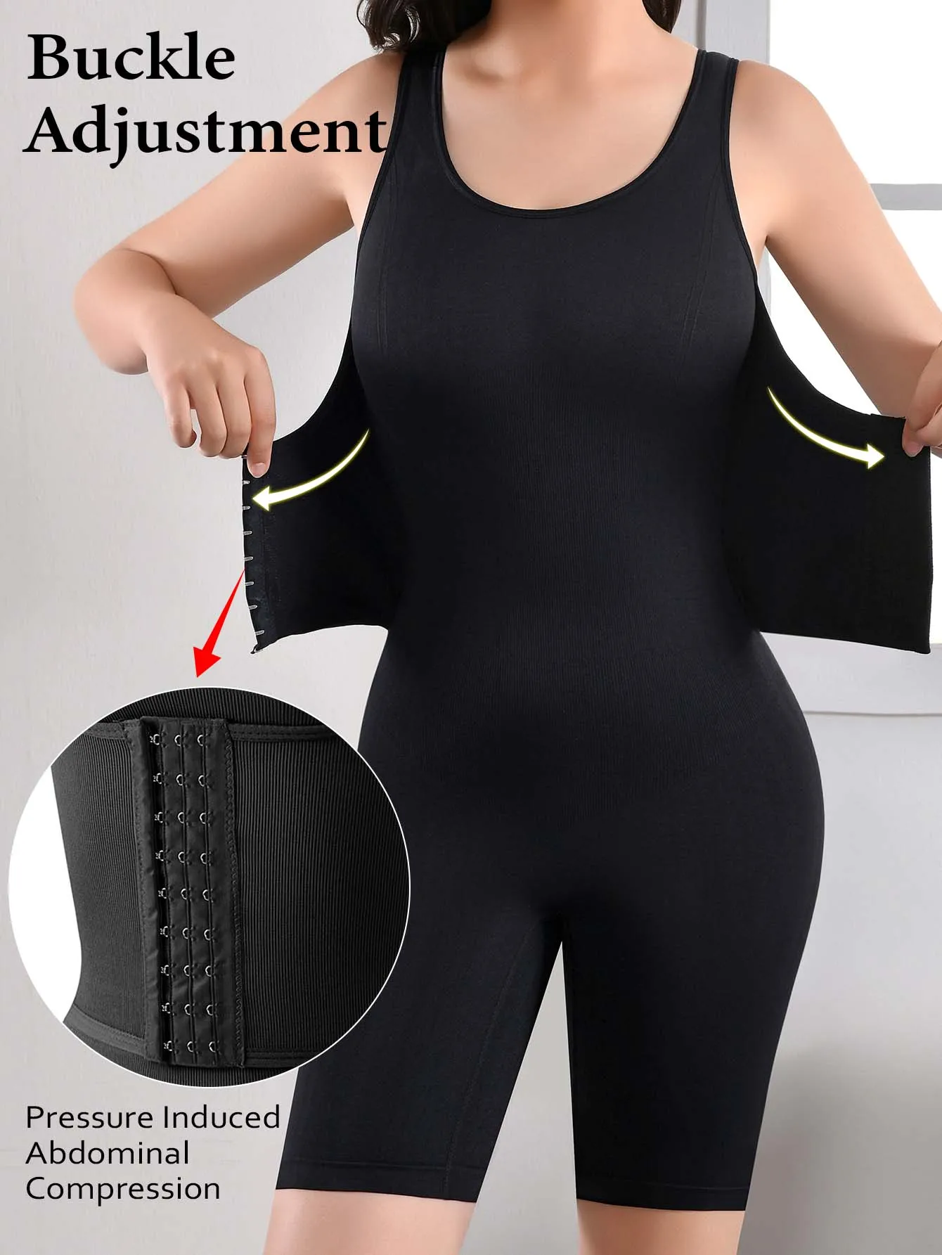 Women Fajas Colombianas Corset Open Crotch Butt Lifter Full Body Shaper Seamless Bodysuit Compression Double Breasted Shapewear