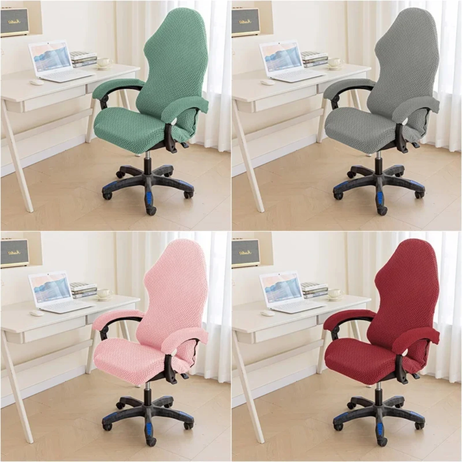 

Elastic Office Chair Covers Anti-dirty Rotating Stretch Computer Desk Seat Cover Removable Gaming Chair Slipcovers Decor