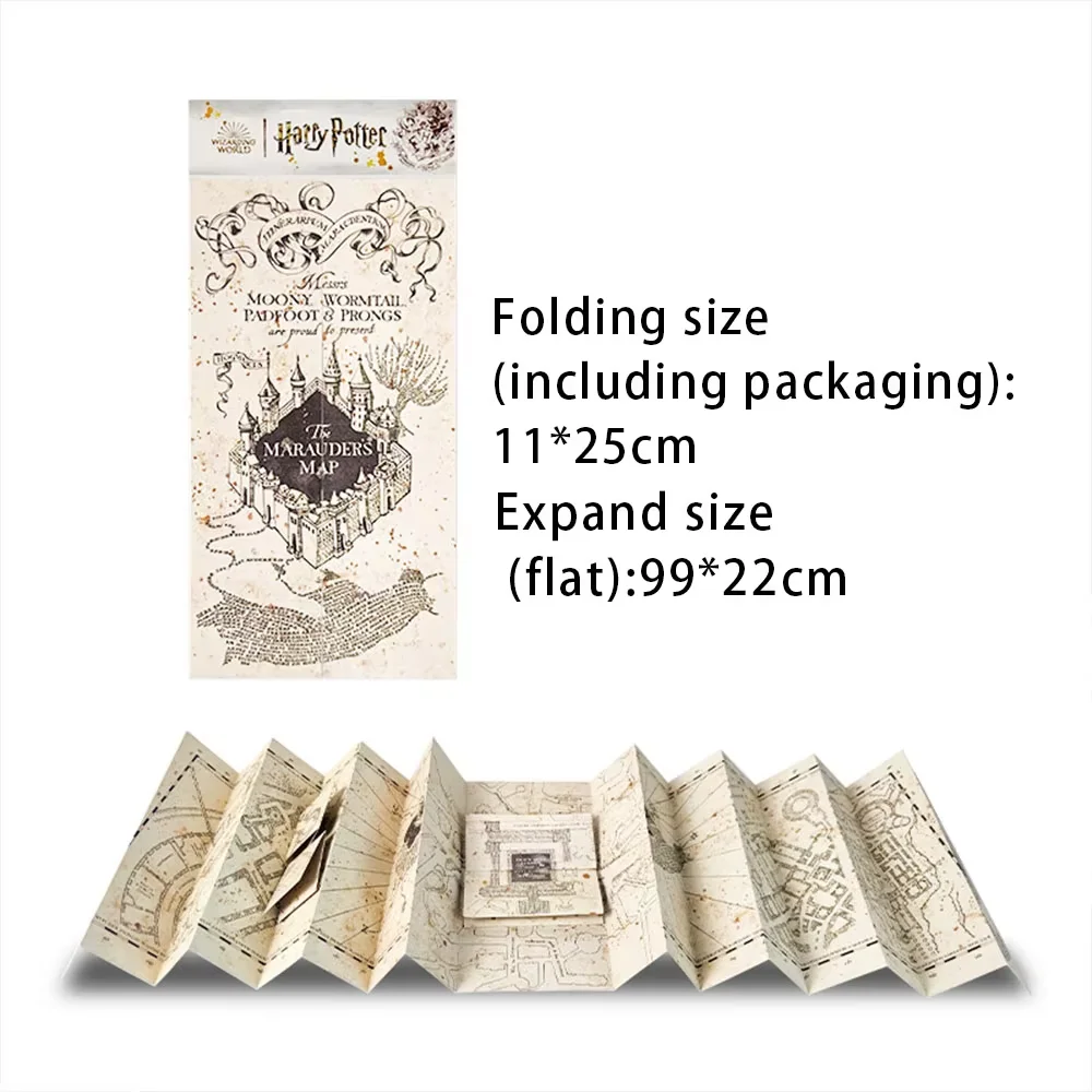 Harries Potters Magic Academy High Definition Marauder's Map Wizarding World Treasure Hunt Maps Collection Gifts - afbeelding 2