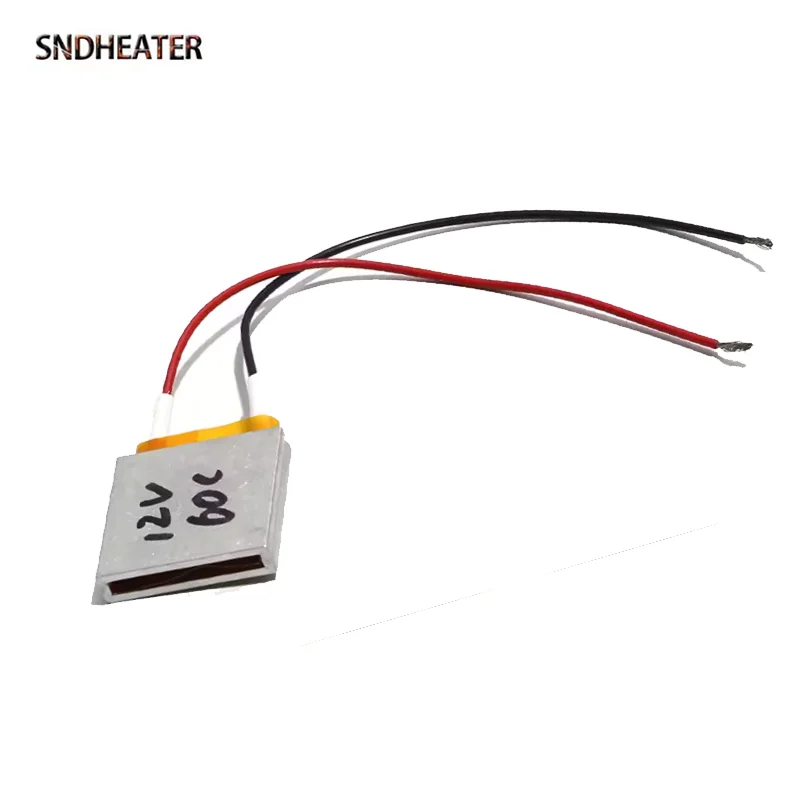 SNDHEATER, 2 шт., алюминиевая деталь, 3x3 см, нагревательный элемент PTC, 5 В, 220 В, квадратный лист термостата 40C, 70C, 100C, пластина для нагрева температуры