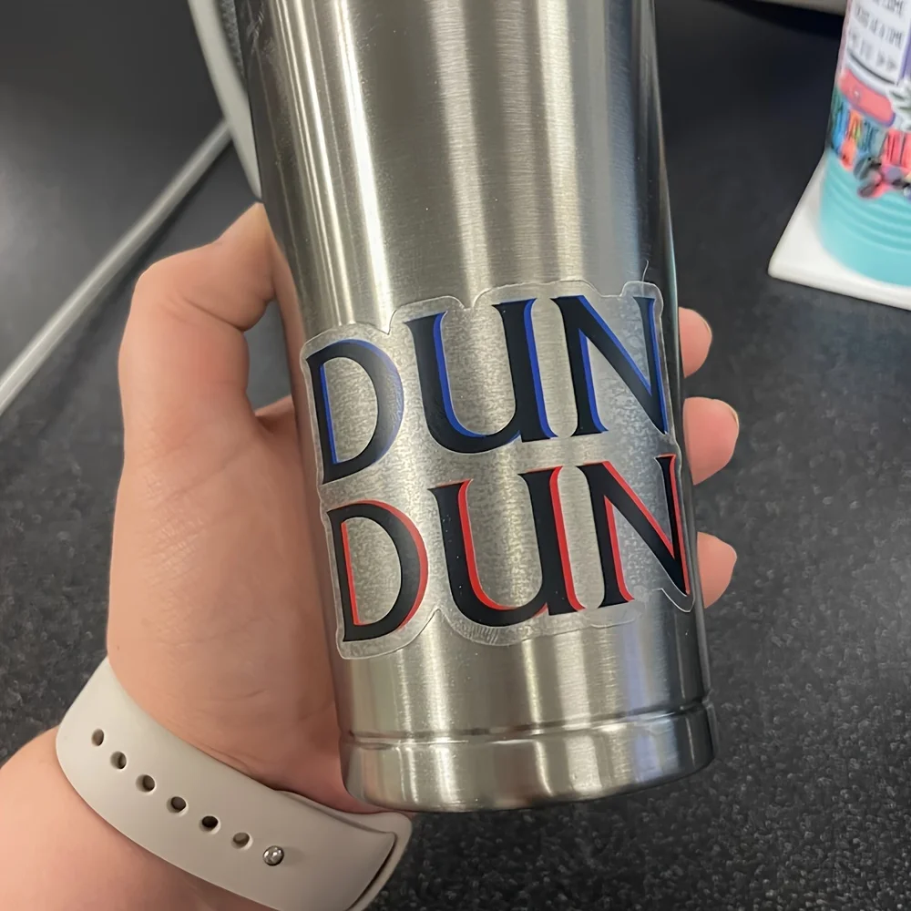 Dun Dun Sound Effect Funny Waterproof Vinyl Sticker for Laptop Water Bottle Phone Case