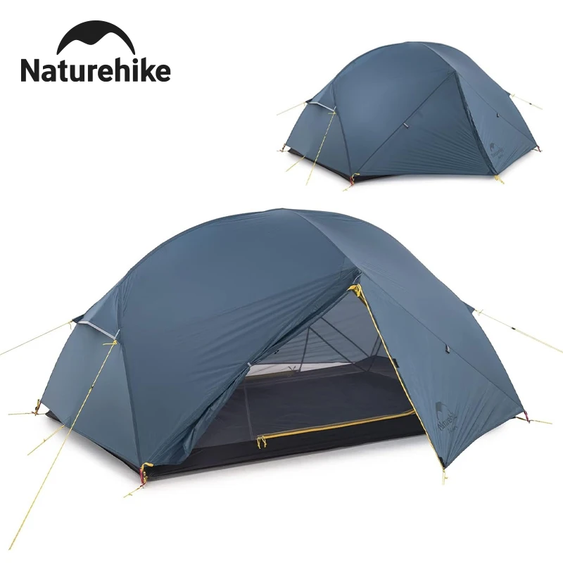 Tienda ultraligera Naturehike Mongar para 2 personas, tienda de campaña impermeable PU3000mm, tienda de campaña de doble capa para viajes al aire libre y senderismo