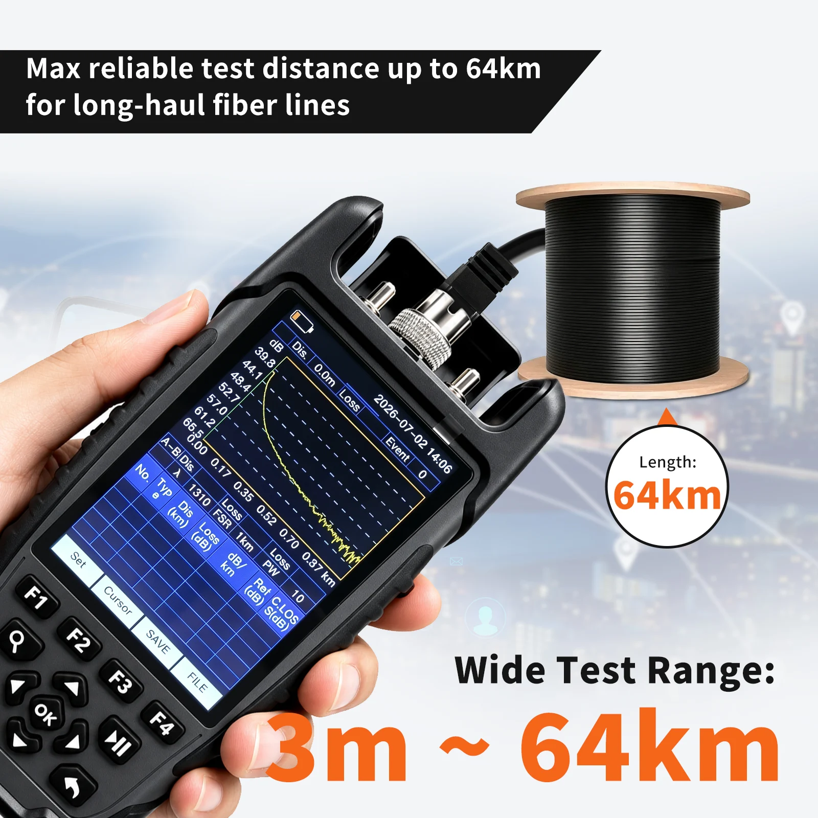 Réflectomètre optique à domain - Optical Time Domain Reflectometer Otdr 1310 1550Nm avis et prix